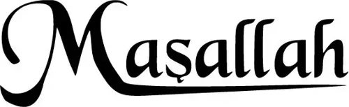 Maşallah - Araç, Oto, Laptop, Duvar Uyumlu Sticker 15*4 Cm