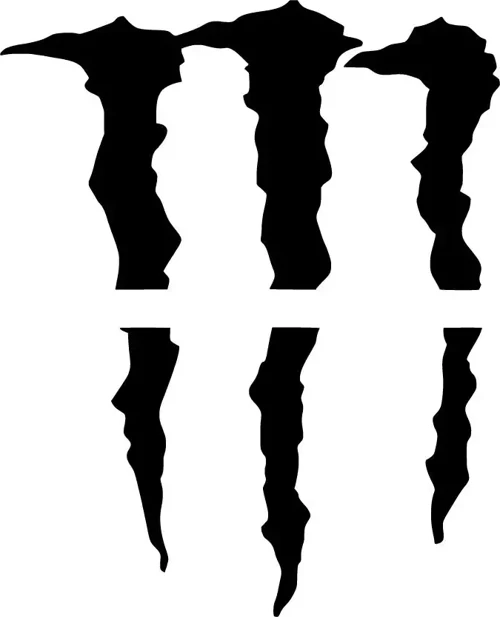 Monster Pençe - Araç, Oto, Laptop, Duvar Uyumlu Sticker 20*24 Cm