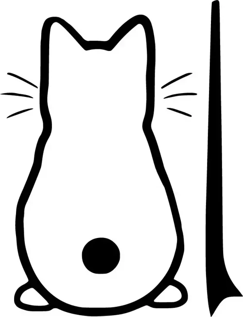 Silecekteki Kedi - Araç, Oto, Laptop, Duvar Uyumlu Sticker 10*13 Cm