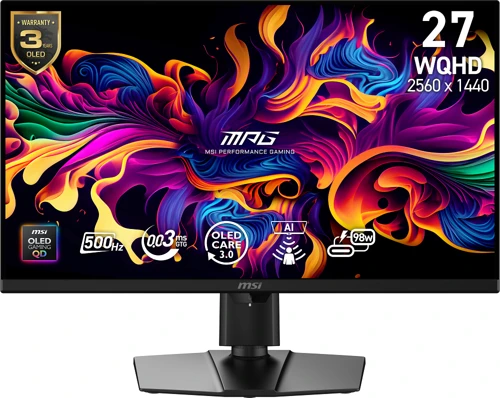 MPG 271QR QD-OLED X50 26.5″ 500Hz 0.03ms Adaptive Sync WQHD Gaming (Oyuncu) Monitör