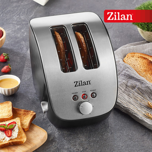 Zln2690 | Ekmek Kızartma Makinesi | 2 Geniş Dilim | 6 Kademeli | Yeniden Isıtma | Buz Çözme| 1000w