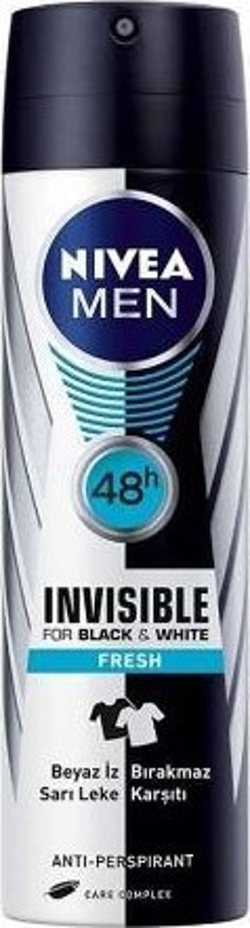 Deo 150 ml. Men Invisible B&W Fresh (12'li)
