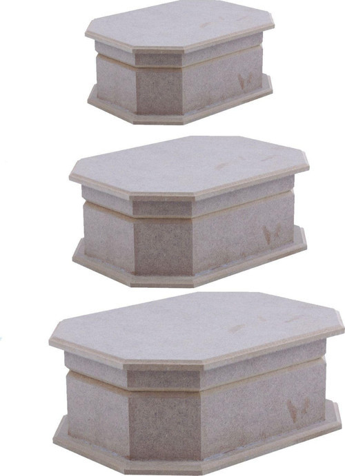 Boyanabilir Sekizgen Tırnaklı Kutu 3'lü Set
