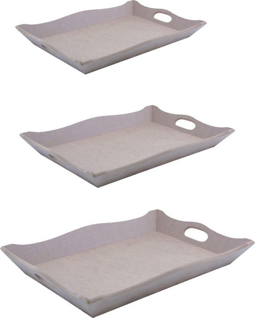Boyanabilir ''v' 'tepsi 3'lü Set