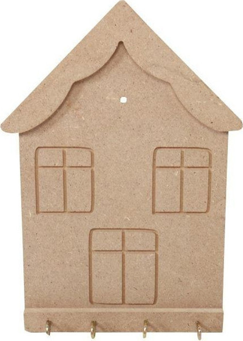 Çatılı Ev Motifli Anahtarlık 17,5x29x1