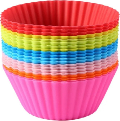 18'li Silikon Yıkanabilir Tekrar Kullanıma Uygun Cupcake Muffin Tart Puding 7 cm lik Kalıp