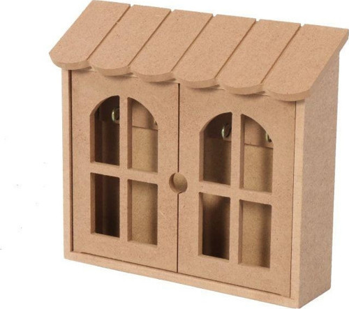 Iki Kapak Pencere Motifli Çatılı Anahtarlık 27x24x8