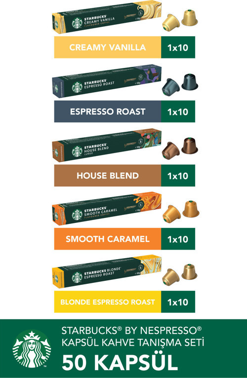 Nespresso Uyumlu Kapsül Kahve Tanışma Seti 50'li