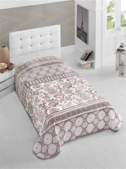 Kahverengi Polyester Çift Kişilik Battaniye 200X240