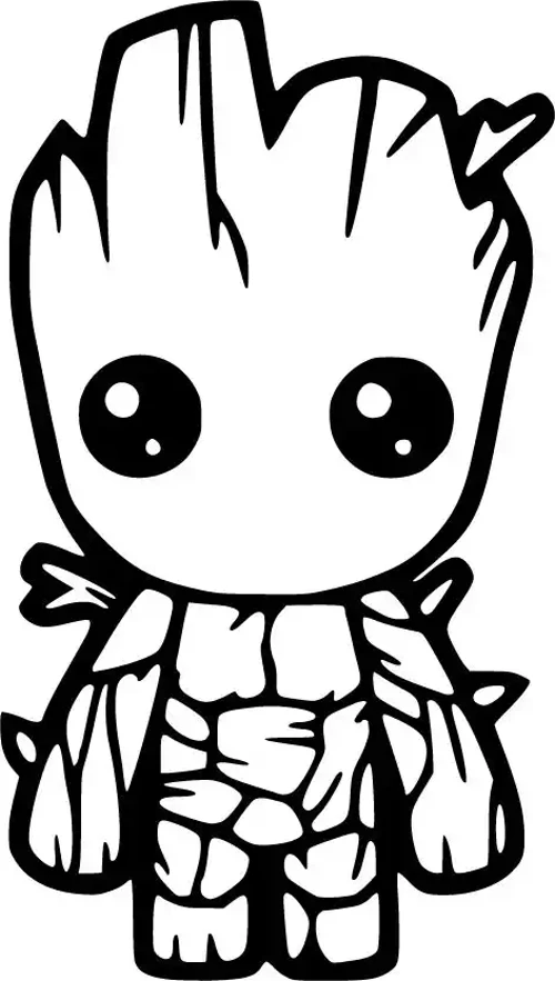 Groot - Araç, Oto, Laptop, Duvar Uyumlu Sticker 40*72 Cm
