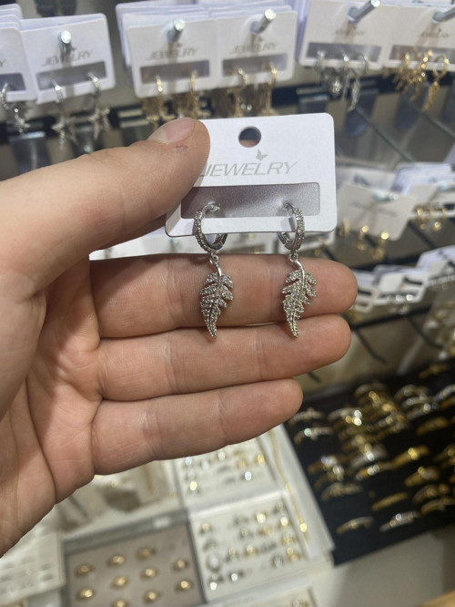 Kadın Altın Kaplama Zirkon Taşlı Küpe
