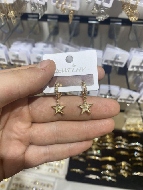 Kadın Altın Kaplama Zirkon Taşlı Küpe