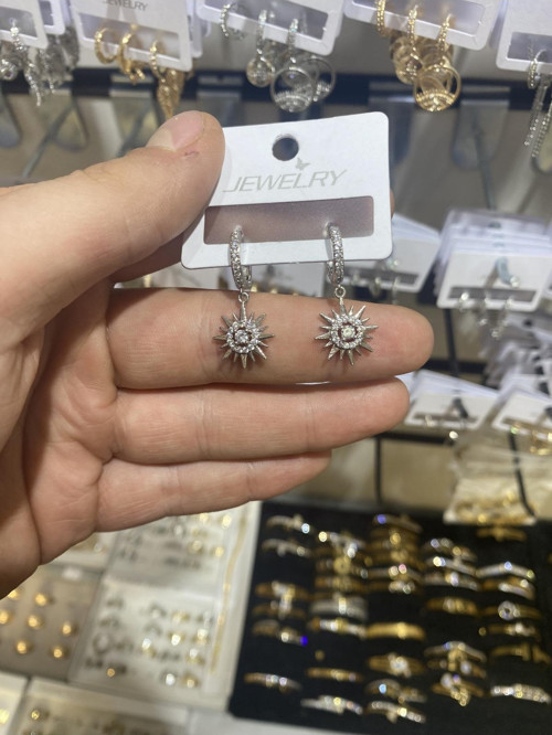 Kadın Altın Kaplama Zirkon Taşlı Küpe