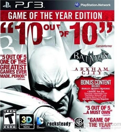 Ps3 Batman Arkham City Game Of Year Edition %100 Orjinal Oyun