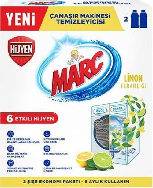 Çamaşır Makinesi Temizleyici Limon 2x250 ml. (2'li)