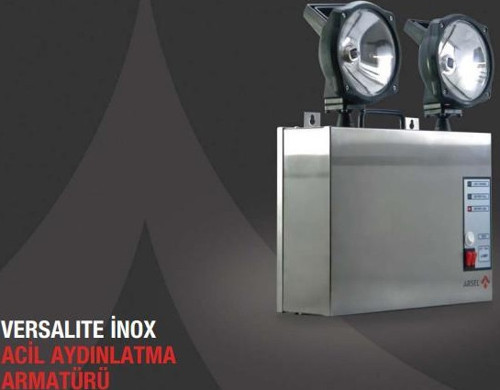 Versalite Inox VSI-2201-LED Acil Aydınlatma Armatürü Kesintide 60Dak. Yanan 2x20 Watt