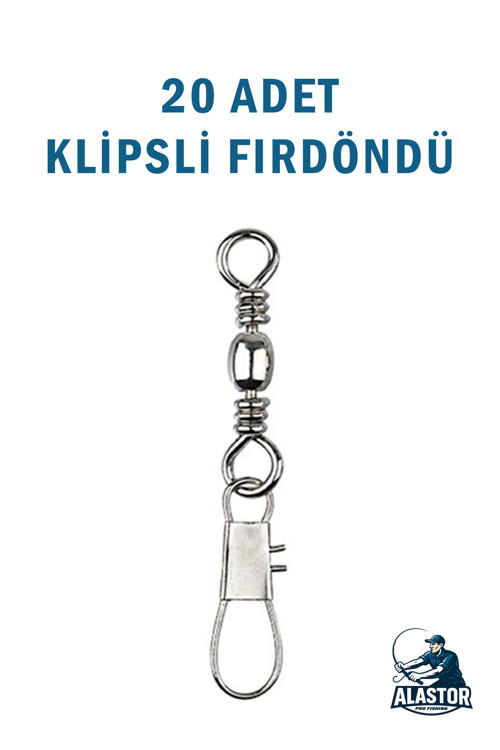 Klipsli Fırdöndü Klipsli Fırdöndü Set Olta İçin Fırdöndü Klipsli