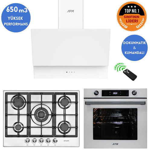 ve AFM TECH Markalı /inoxe Dijital Turbolu Ankastre Set ( 22 380 wok + FM7700 + FM3401 )