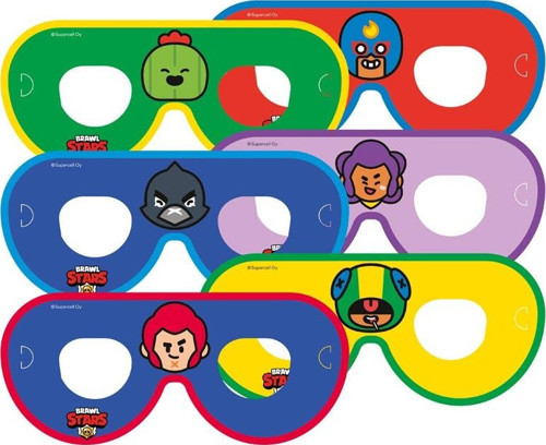 Brawl Stars Karton Maske (6 Lı Paket)