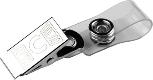 Metal Yaka Kartı Klipsi Şeffaf Askılı Bp682 (100 Lü Paket)