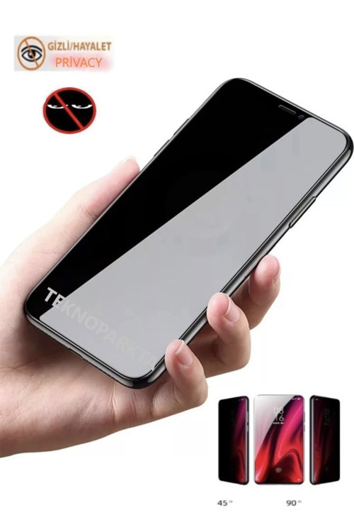 Vivo Y31s Hayalet Ekran Koruyucu Privacy Gizlilik Filitreli Tam Kaplayan Kırılmaz Cam