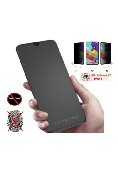 Realme C30s Mat Hayalet Privacy Tam Kaplayan Kırılmaz Cam Seramik Nano Ekran Koruyucu