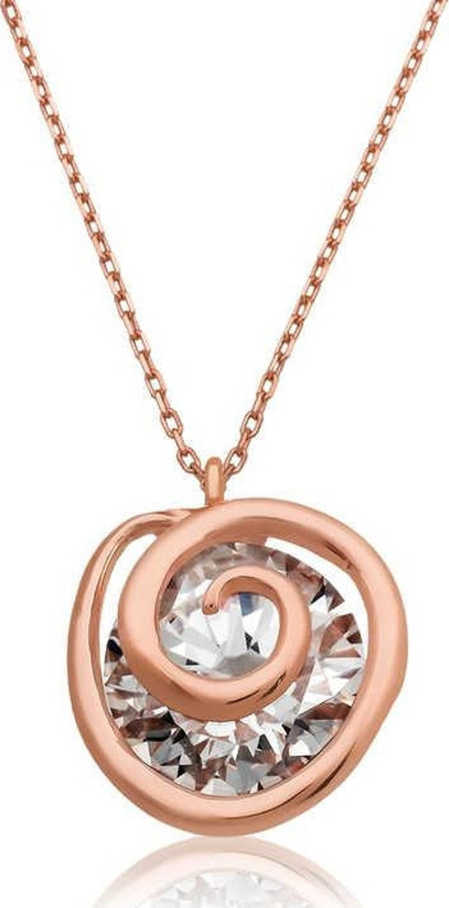 925 Ayar Gümüş Rose Aşk Döngüsü Kolye