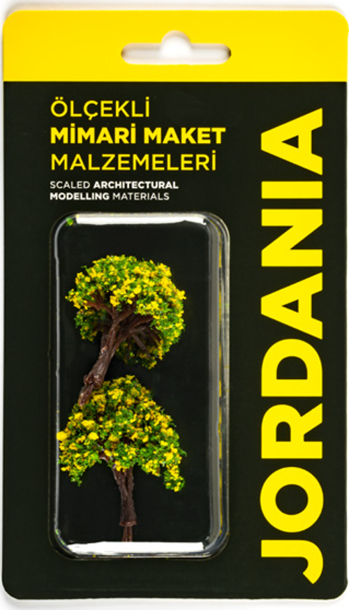 Ölçekli Mimari Maket Ağaç Yeşil-Sarı 4 Cm 1/200 Je03P-W4070D (2 Li Paket)
