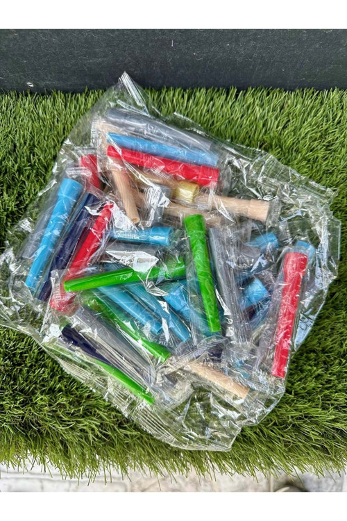 Renkli Plastik Sipsi-40 Adet