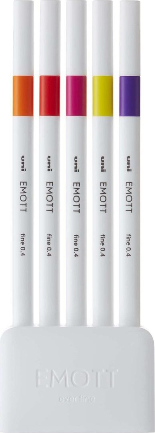 Akrilik Uçlu Keçeli Kalem Emott 0.4 Mm Fine 5 Renk Sıcak PEM-SY/5C.02