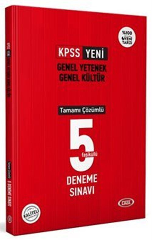 KPSS Genel Yetenek Genel Kültür Tamamı Çözümlü 5 Deneme Sınavı