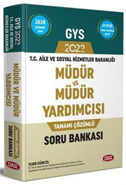 T.C. Aile ve Sosyal Hizmet Bakanlığı GYS Müdür ve Müdür Yardımcısı Tamamı Çözümlü Soru Bankası