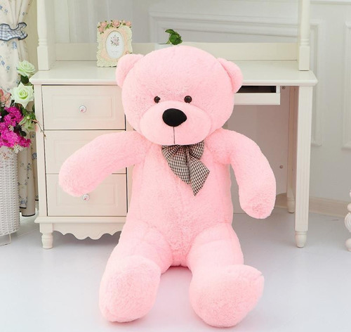 90 cm Rengarenk Papyonlu Peluş Ayıcık