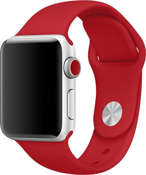 Apple Watch 42mm Silikon Kordon Kırmızı