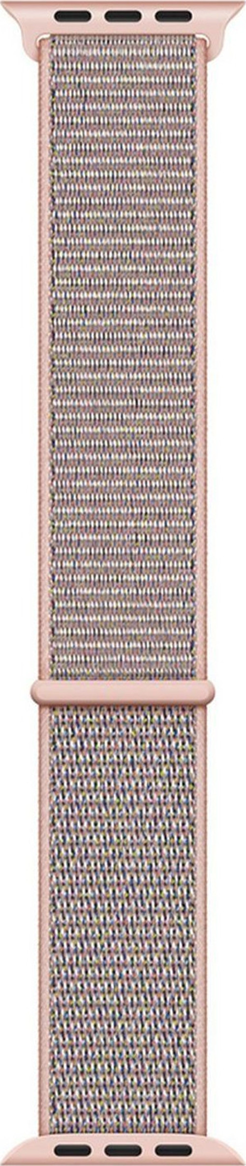 Apple Watch Series 3 42mm Hasırlı Kordon Woven Sport Loop Pink Sand
