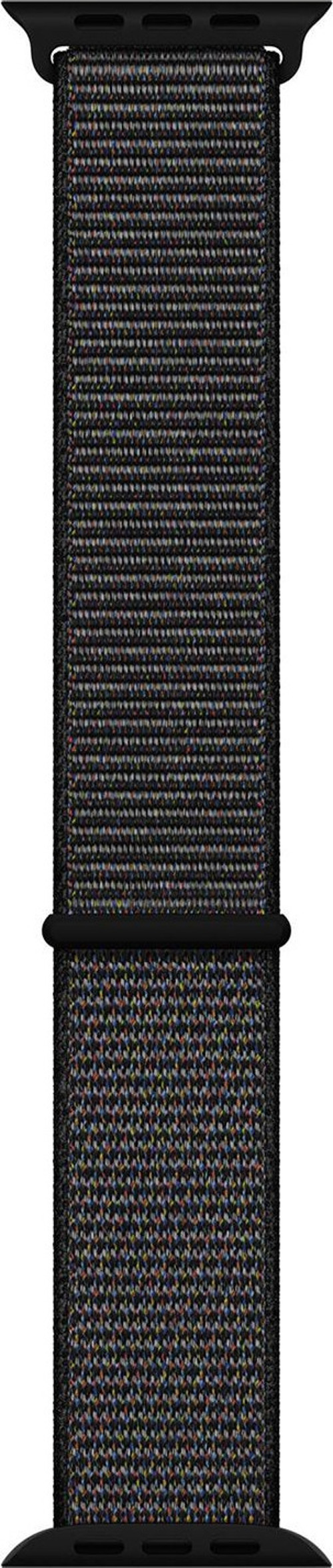 Apple Watch SE 44mm Hasırlı Kordon Woven Sport Loop Siyah