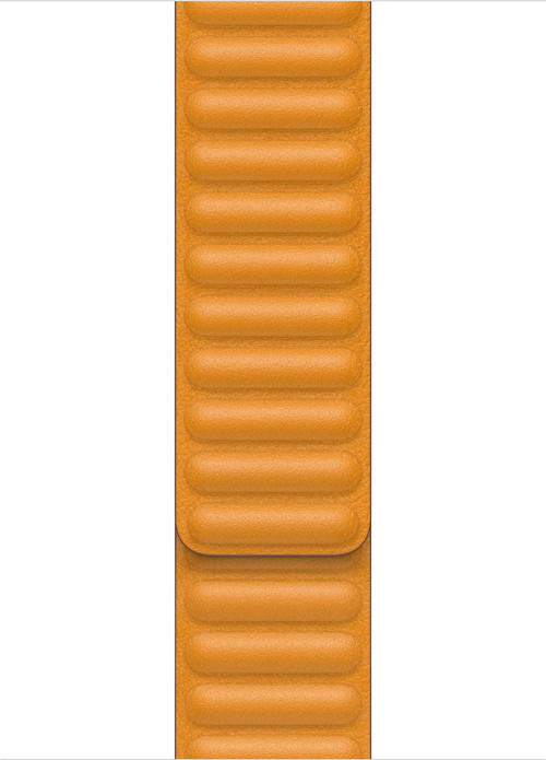 Apple Watch Series 5 44mm Kordon Leather Link Band Turuncu