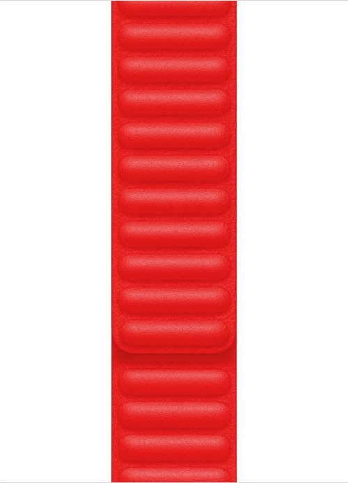 Apple Watch Series 6 44mm Kordon Leather Link Band Kırmızı