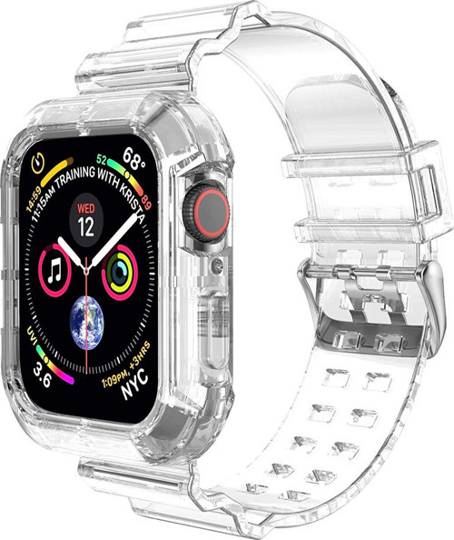 Apple Watch Series 3 38mm Kordon Transparent Clear Band Şeffaf