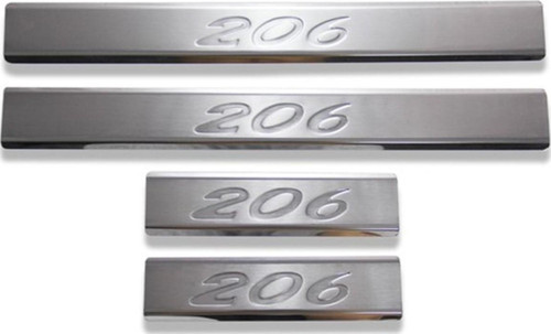 Kapı Eşiği Krom Aksesuar 4 Parça 206 Sedan 1998-2012 Modeller İçin Uyumlu