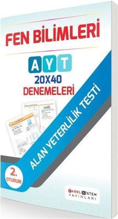 AYT 2. Oturum Fen Bilimleri 20x40 Denemeleri