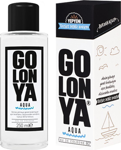 AQUA Tuzsuz Deniz Kokulu Kolonya 250 ml Cam Şişe