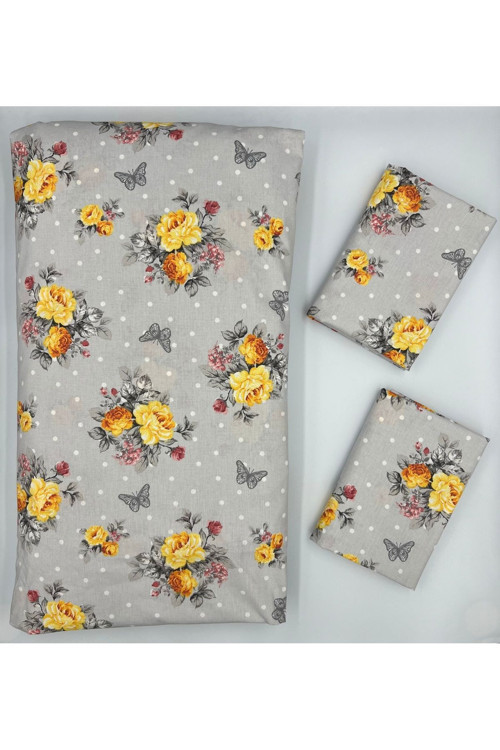 %100 Pamuk Kumaş Lastikli Çarşaf+Yastık Kılıfı Köşe Derinliği 28-30 Cm Yumuşak Kumaş Yeni Sezon
