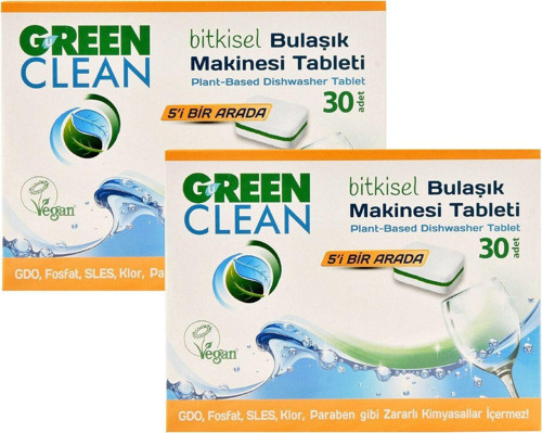Bitkisel Bulaşık Makinesi Tableti 5'İ Bir Arada 30 Adet / 480Gr