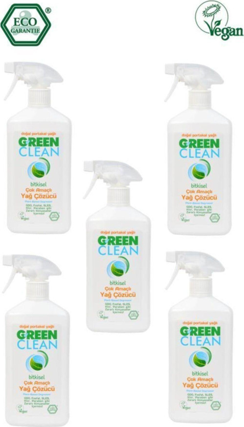 Organik Portakal Yağlı Çok Amaçlı Yağ Çözücü 500 Ml 5 Li Set