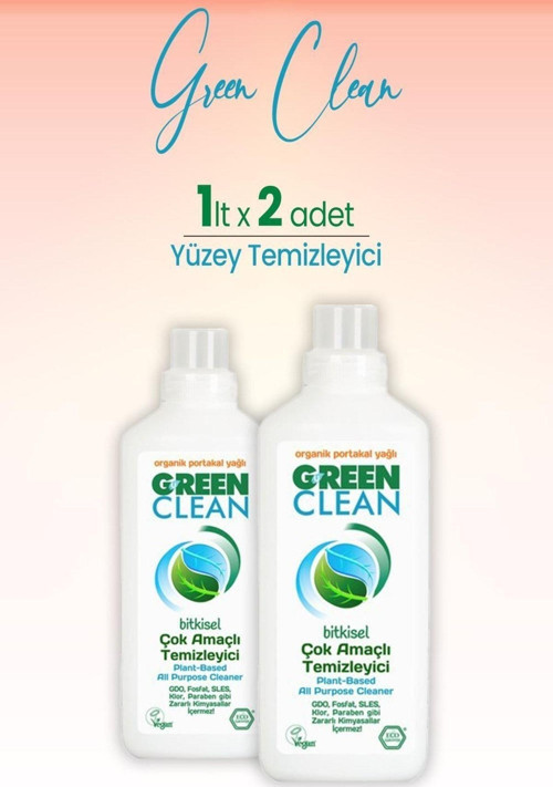 U Çok Amaçlı Yüzey Temizleyici Portakallı 1 Litre X 2 Adet