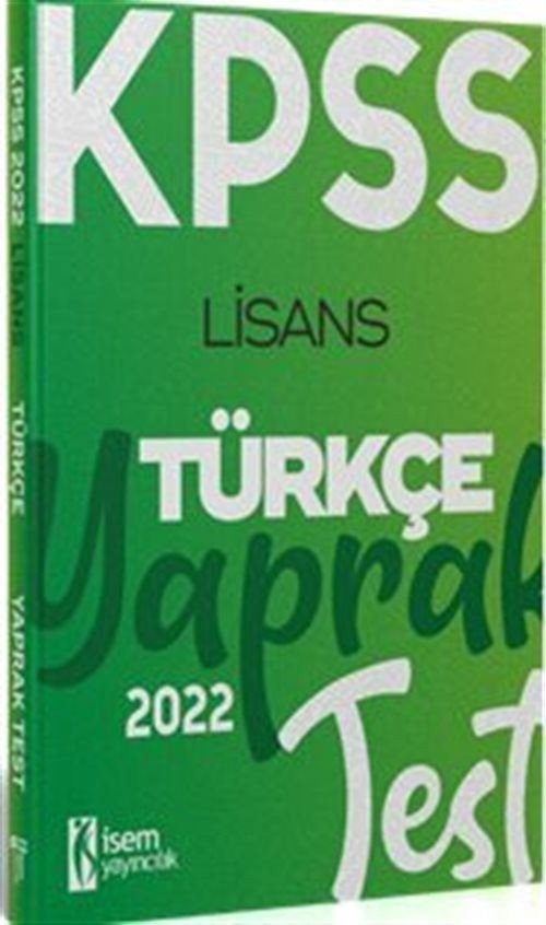 2022 KPSS Lisans Genel Kültür Türkçe Yaprak Test