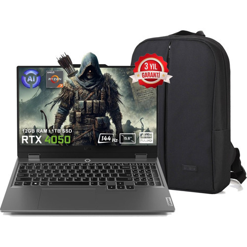 Loq 15ARP9 83JC00E3TR FR154 Amd Ryzen 7-7435HS 16 GB Ddr5 512 GB SSD RTX4050 6gb 105W 15.6" 144Hz Fhd Windows 11 Home Ga
