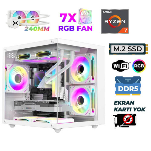 Raze X160 Ryzen 7 7800X3D 32GB DDR5 Ram 1TB M.2 NVMe SSD Sıvı Soğutmalı Hazır Tavsiye Sistem
