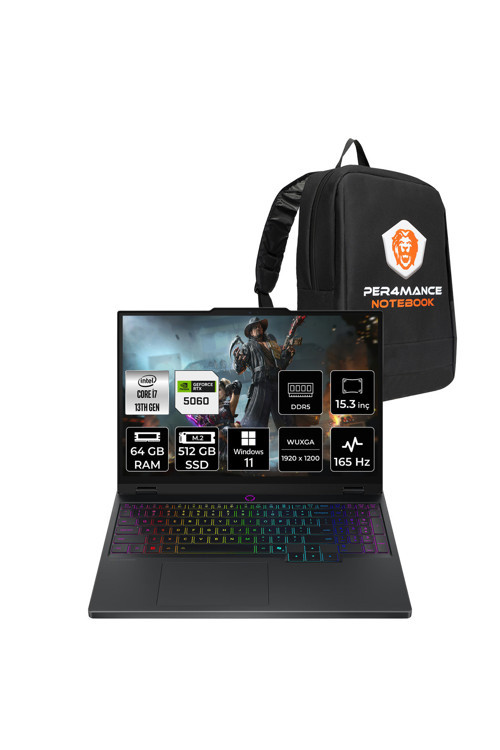 Legion 5 i7 13650HX 64GB 512GB SSD RTX5060/8GB 115W 15.3" FHD+ 165Hz W11H Gaming Laptop